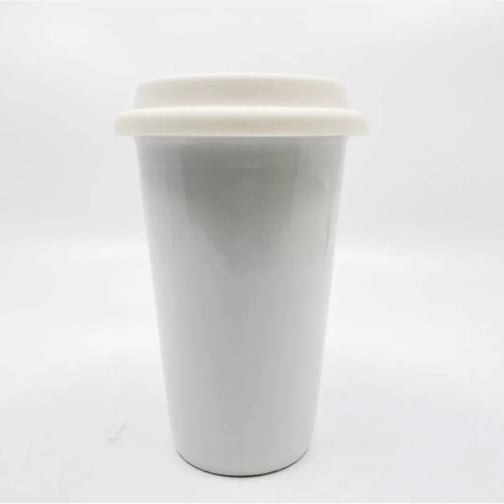 Starbucks Ceramic Travel Tumbler Mug Lid 12 oz- 2010 Collectors Item